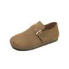 Zapatos Birkenstock Clásicos de Gamuza con Suela Suave sin Cierre para Mujer Nuevo Estilo 2025 Suela Gruesa Persona Perezosa Totalmente Cerrados Birkenstock Planos para Mujer