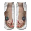 Meias meias femininas novas chinelos 3d meias estampadas sandálias tridimensionais meias de barco criativas Amazon quente meias engraçadas