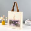 Bolsa de Lona del Fabricante Personalizada Bolsa de Algodón de Alta Gama Bolsa de Compras Ecológica Bolso de Hombro de Lona con Patrón Personalizado
