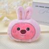 Muñeco de algodón de conejo castor estilo coreano, lindos accesorios de felpa de conejo castor, accesorios de broche DIY, colgante para bolsa