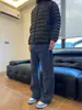 Calça Jeans Bootcut Retrô Azul Masculina Outono/Inverno Lavada Cleanfit Cintura Alta Americana Micro-Flare Cargo