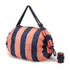 Bolsa de Almacenamiento Plegable de Nylon Tridimensional Japonesa para Viaje con Patrón Impreso, Bolsa de Almacenamiento Portátil para Compras de Supermercado
