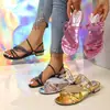 Sandalias de Playa Casuales de Verano 2026 para Mujer de Talla Grande, con Tira de Dedo y Punta Redonda, Talla Única