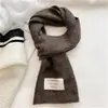 Bufanda Suave de Punto para Mujer, Elegante Patrón Espiga Versátil para Otoño e Invierno, Calentador de Cuello Engrosado Cálido, Versión Coreana Moderna