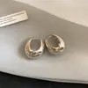 Pendientes de Hebilla con Colgante de Gota de Agua Metálicos Brillantes Estilo Nuevo Europeo y Americano Pendientes de Moda para el Trabajo de Lujo Ligero Sensación de Alta Gama Accesorios de Pendientes Versátiles para Mujer
