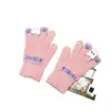 Guantes Cálidos de Felpa Compatibles con Pantalla Táctil de Cinco Dedos, Estilo Hada Lindo para Parejas, Forrados de Felpa para Estudiantes, Guantes Térmicos de Otoño e Invierno