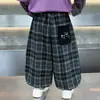 Pantalones de Niño Otoño 2026 Nuevo Estilo Coreano Moda Cuadros Pantalones Linterna para Niños Primavera y Otoño Casual Versátil Pantalones Largos