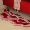 Tapete Nórdico Ondulado Tapete de Cabeceira, Tapete de Cabeceira de Veludo, Tapete de Chão Antiderrapante Absorvente de Água Irregular para Mesa de Centro Sala de Estar Quarto
