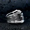 Anillo de Acero Inoxidable para Hombre Iron Warrior Venta al por Mayor Cadena Europea y Americana Joyería de Calavera Suministro de Amazon