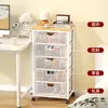 Estante de almacenamiento retráctil móvil para sala de estar, snacks y artículos varios, estante tipo carrito de múltiples capas de lujo ligero