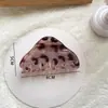Nuevo Pinza de Garra Retro con Estampado de Leopardo Color Café de Moda para Cabello Grueso, Pinza de Tiburón Elegante Versátil para Peinados Recogidos