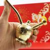Jintai Nueva Cachimba de Manzana Gancho Latón Expulsor Automático de Cigarrillos Mano de Obra Exquisita Filtro de Cachimba Soporte para Cigarrillos Filtro Saludable