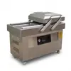Máquina de envasado al vacío de doble cámara acanalada directa de fábrica, máquina selladora al vacío totalmente automática de acero inoxidable, servicio postventa de por vida