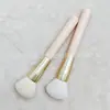Pincel para Blush Macaron Pó de Damasco Cabo Único de Madeira Cerdas Macias Pincel de Maquiagem Ferramenta de Beleza Portátil Blush Facial