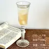 Copa de Cóctel Alta de Rayas Verticales de Estilo Retro Creativo Ins de Estilo Francés de Gama Alta con Alto Atractivo Estético y Vástago Largo para Licor y Champaña