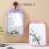 Espejo de Maquillaje de Plástico Plegable Espejo de Pared para Dormitorio de Estudiante Baño Espejo de Princesa de Dibujos Animados Espejo de Escritorio Portátil