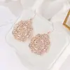 Comercio Transfronterizo Europeo y Americano Estilo Étnico Bohemio Pendientes Huecos Tallados Retro para Mujer Mayorista de Joyería Amazon Dubái