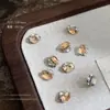 Pedras Strass K9 Formato de Ovo de Pombo para Nail Art, Pedras Strass Oval Coloridas Brilhantes de Luxo para Decoração de Unhas Atacado