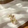 Pendientes Versátiles de Venta Caliente Transfronteriza, Accesorios para Orejas de Diseño Nicho, Pendientes Vintage de Perla y Circonita para el Día a Día, Pendientes al por Mayor