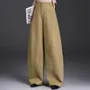 Calça pantalona de caimento solto estilo terno emagrecedor, novo estilo outono 2026, calça longa casual com bom caimento, cintura alta, estilo foice, moderna