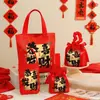 2027 Año de la Oveja Bolsas de Regalo Personalizadas para el Festival de Primavera Bolsas de Regalo para Niños Felicitaciones por Volverse Rico Bolsas de Tote de Lona con Cordón