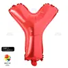 16 pulgadas Grande Rojo Perforado Imitación Hermoso Alfanumérico A~Z 0-9 Habitación de Boda Decoración de Cumpleaños Arreglo Globos