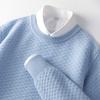 Suéter de lana grueso para hombre, jersey de cuello redondo, suéter de cachemira de punto, camisa de talla grande, suéter cálido