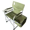 Silla plegable de respaldo ancho personalizada por el fabricante con bolsa de almacenamiento grande, silla de director plegable para pesca, portátil y plegable
