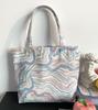 Bolsa de Almuerzo Portátil Artística Fresca Floral a Cuadros Estilo Japonés a Cuadros Bolsa Pequeña Portátil Bolso de Mano Bolso de Mano Bolsa de Tela para Caminar