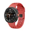 Adecuado para Samsung Galaxy Watch8/8 Classic Hebilla Negra Agujereada Modelo de Silicona