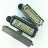 Conector de alta resistencia 16 pines impermeable rectangular enchufe de aviación hembra HDC-HE-16-1D enchufe de canal caliente con tapa