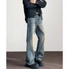 Calça Jeans Esrava Retrô Nostálgica Masculina Inverno Tendência Marca Estilo Americano Calça Lavada Tendência High Street Calça de Perna Larga Solta