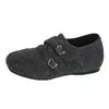 Mocasines Cuadrados Tallados Retro con Aumento de Altura Interior para Mujer, Nuevos Zapatos de Cuero Estilo Británico Primavera 2026, Zapatos Planos Brogue