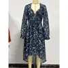 Vestido largo floral de estilo bohemio europeo y americano para mujer, para vacaciones en la playa, vestido de verano, ropa para mujer de estación independiente