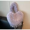 Bolso de Hombro Cruzado Versátil Transfronterizo para Mujer con Borla Peluda en Forma de Corazón Color Caramelo Otoño e Invierno 2026 Nuevo