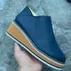 Nuevas botas casuales de estilo europeo y americano para otoño/invierno, de suela gruesa, transfronterizas, con punta redonda, talla grande para mujer, con cremallera lateral y tacón de cuña