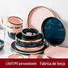 Pandora Rice Bowl Pratos de cerâmica e conjunto de pratos de alto valor de beleza Louça Home Light Luxury Phnom Penh Pratos Criativos e Combinação de Prato