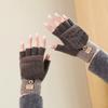 Luvas de Tricô para Homens e Mulheres no Inverno Tela Sensível ao Toque Quentes Luvas de Ciclismo Mais Pelúcia Lã Outono e Inverno Engrossadas para Proteger do Frio e do Vento