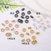 Pulsera Colgante de Estrella de Cinco Puntas de Zirconia Micro-Pavimentada de Color Duradero 18K, Separadores con Agujero Grande, Rueda de Flores, Material para Cuentas, Decoración DIY