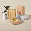 Caja de Joyería de Terciopelo Caja de Almacenamiento de Joyería con Patrón de Malla Caja de Regalo de Cumpleaños Bolsa de Joyería de Lujo Accesible Caja de Joyería