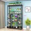 Novo Suporte de Flores de Jardim de Ferro Multicamadas para Interior Casa Varanda Sala de Estar Anti-corrosão Suporte para Vasos de Flores Suporte de Flores