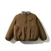Yidao Roupas Vintage 2026 Inverno Novo Estilo Preguiçoso Retrô Japonês Patchwork Gola de Pele Acolchoado Quente Algodão Casaco Pão