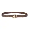 Nuevo Cinturón de Cuero con Hebilla Lisa para Mujer, Cinturón Versátil de Moda Multicolor Simple para Mujer, Cinturón de Moda, Envío Directo del Fabricante para Exportación