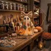 Enfeites de fantasma brilhantes com retalhos de laço retrô transfronteiriços, decorações de Halloween para casa, presentes criativos, atacado do fabricante