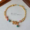 Moda de Verano Exquisito Retro Combinable Color Esmalte al Óleo Mariposa Pulsera Lujo Ligero de Alta Gama Pulsera de Temperamento para Mujer