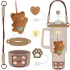Accesorios Decorativos Stanley Correa de Mano de Cuerda Trenzada Estuche para Labial Llavero Duende Briqueta Funda de Silicona Antideslizante para Taza