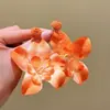 Casa de la Flor de Senna_ Pendientes Naranja Estilo Resort Costero para Mujer 2026 Nuevo Estilo Pendientes Exagerados Elegantes