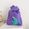 Ins Internet celebridade bolsa feminina malha lã balde saco japonês e coreano estilo all-match bolsa casual bolsa tote lancheira saco