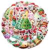 Floco de Neve de Natal Transfronteiriço Pão de Gengibre Bola de Natal Presente Adesivos à Prova d'Água Adesivos para Decoração de Copo d'Água Atacado