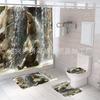 Cortina de ducha de elefante cortina de baño cortina de baño cortina de ducha transfronteriza fábrica de impresión digital suministro directo